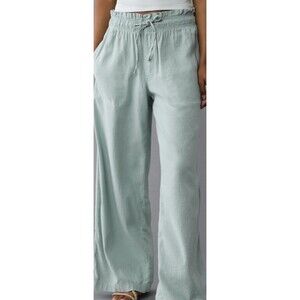 American Eagle AE Linen Blend Wide Leg Pant Dreamy Draw String Size XS 28x28
